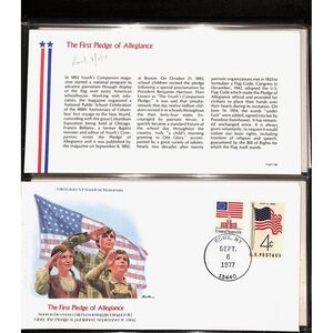 Old Glory's Proudest Moments Fleetwood Covers Kunstler Stamps‎ 1977 Vintage Rare